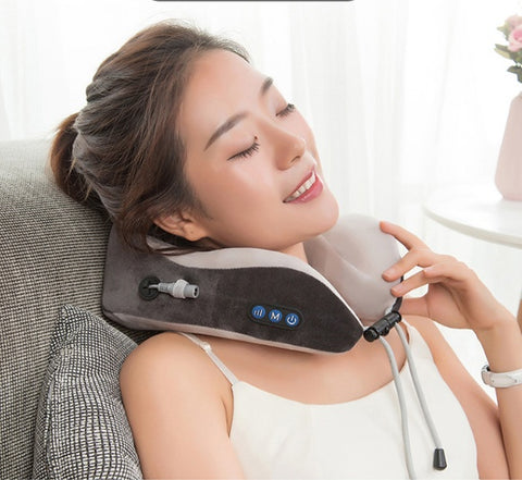 Electric Neck Massager U shaped Pillow Multifunctional Portable Shoulder Cervical Massager Outdoor Home Car Massage